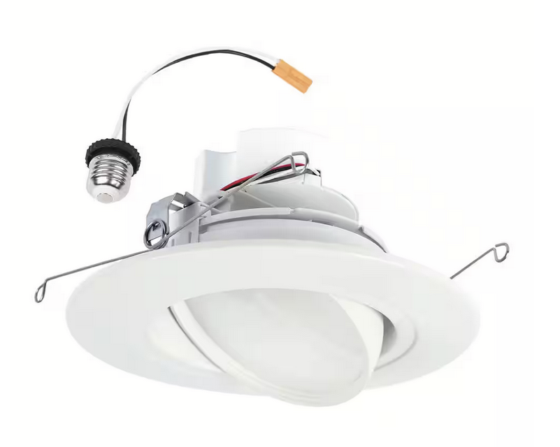 RA 5/6 in. Integrated LED Recessed Light Trim, 600 Lumens/1000 Lumens, 5 Selectable CCT, D2W, 120-Volt, WH