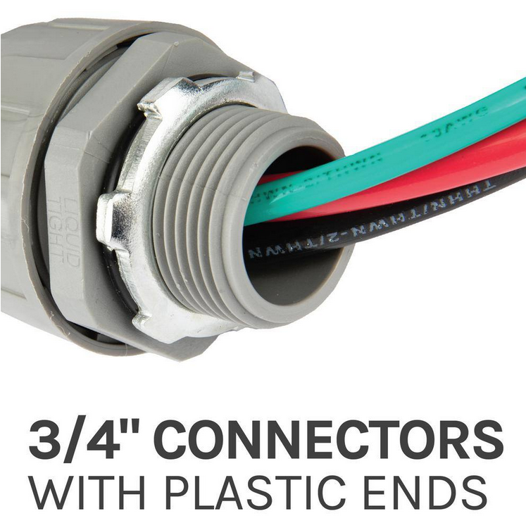 3/4 in. x 6 ft. 8/2 and 10/1 Non-Metallic Flexible PVC Conduit A/C Whip Cable