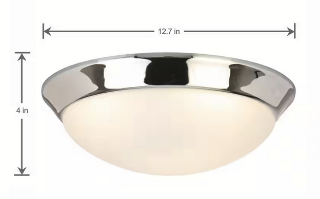 Chelwood 13 in. Chrome Selectable LED Flush Mount