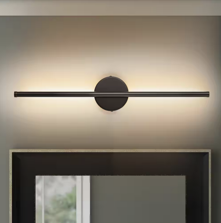 Aidan 1-Light Black Linear Dimmable LED Wall Sconce