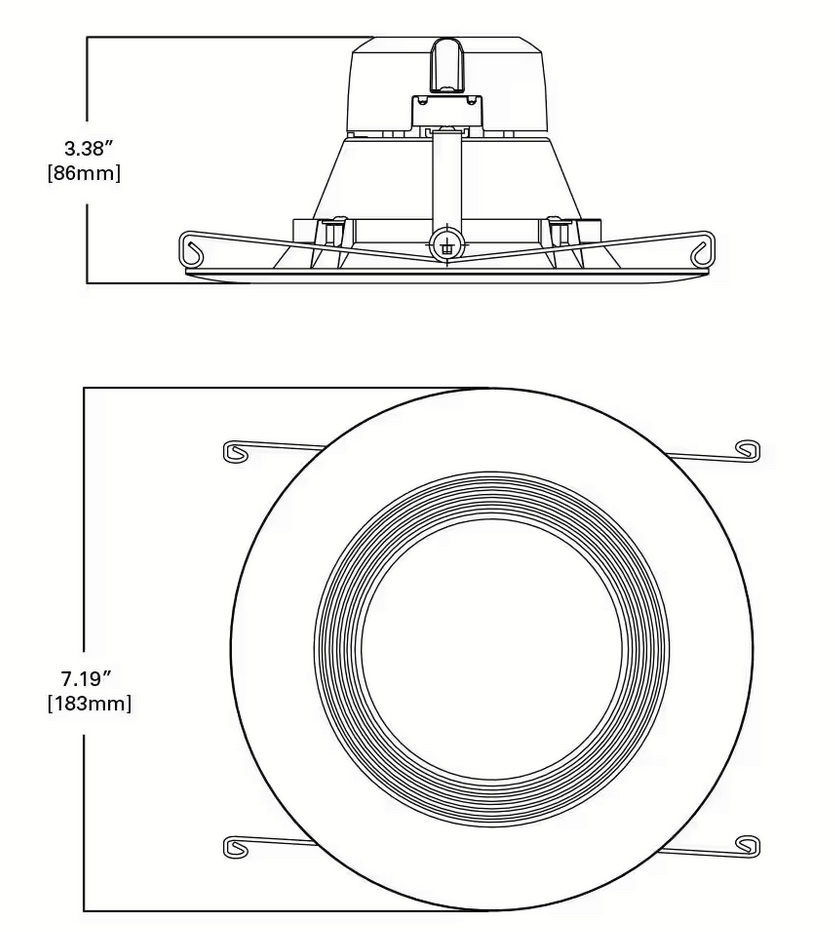 HALO - LT 6 in. Adjustable CCT Canless IC Rated Dimmable Indoor, Outdoor Integrated LED Recessed Light Kit (4-Pack)