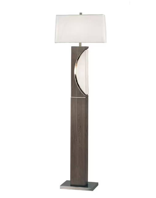 Half Moon 62 in. Charcoal Gray Floor Lamp