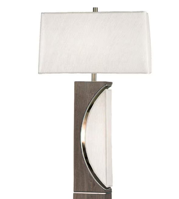 Half Moon 62 in. Charcoal Gray Floor Lamp