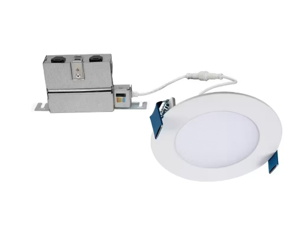 HALO- HLB 4 in. Adjustable CCT Canless IC Rated Dimmable Indoor, Outdoor Integrated LED Recessed Light Kit