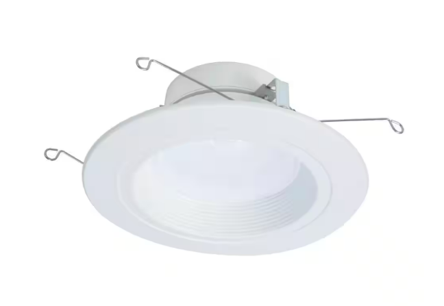 HALO- RL 5 in., 6 in. Adjustable CCT Canless IC Rated Dimmable Indoor, Outdoor Integrated LED Recessed Light Trim