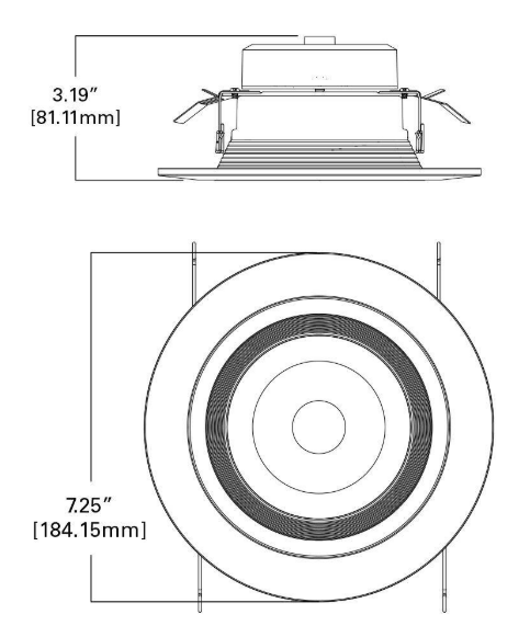 HALO- RL 5 in., 6 in. Adjustable CCT Canless IC Rated Dimmable Indoor, Outdoor Integrated LED Recessed Light Trim