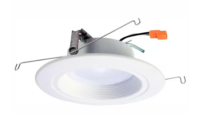 HALO- 5 in. and 6 in. 3000K White Integrated LED Recessed Ceiling Light Fixture Retrofit Downlight Trim at 90 CRI, Soft White