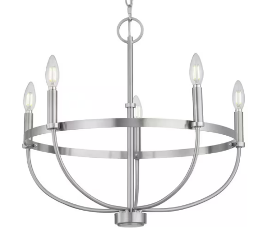 Camperdown 5-Light Brushed Nickel Chandelier