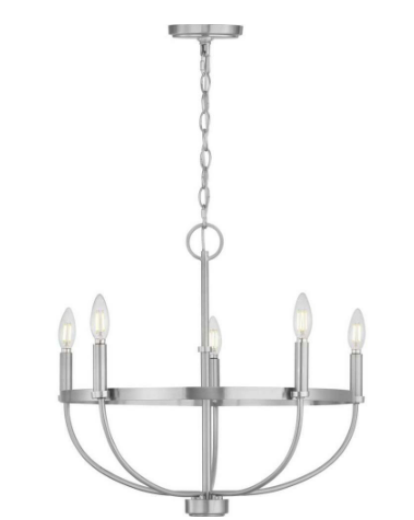 Camperdown 5-Light Brushed Nickel Chandelier