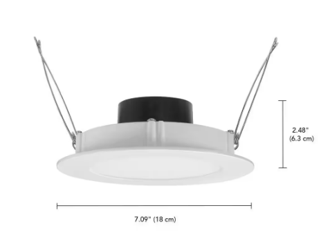 COMMERCIAL ELECTRIC- Slim 6 in. Retro Fit Color Selectable Recessed Integrated LED High Lumen