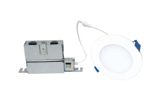 HALO- HLBPH 4 in. Selectable CCT New Construction Canless Recessed Downlight w/Remote Driver/Junction Box Integrated LED Kit