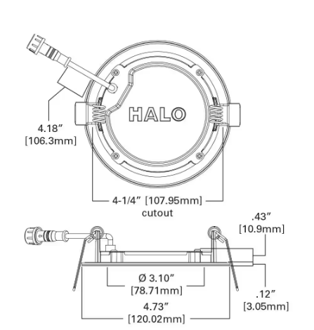 HALO- HLBSL4 4 in. Adjustable CCT Canless IC Rated Dimmable Indoor Integrated LED Recessed Light Kit (4-Pack)