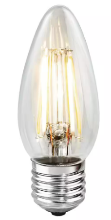 Bulbrite- 40 - Watt Equivalent Warm White Light B11 (E26) Medium Screw Base Dimmable Clear 2700K LED Light Bulb