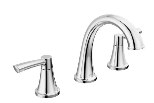 Casara 8 in. Widespread Double Handle Bathroom Faucet in Polished Chrome