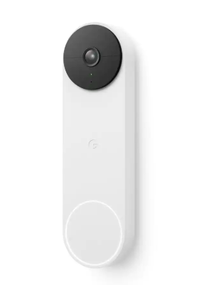 Google- Nest Doorbell (Battery) - Smart Wi-Fi Video Doorbell Camera - Snow