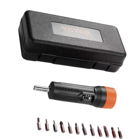 ¼ in. Drive Torque Screwdriver Set : 10-70 in-lbs. Torque Adjustment Range : 1 in-lb. Increment Torque Screwdriver,