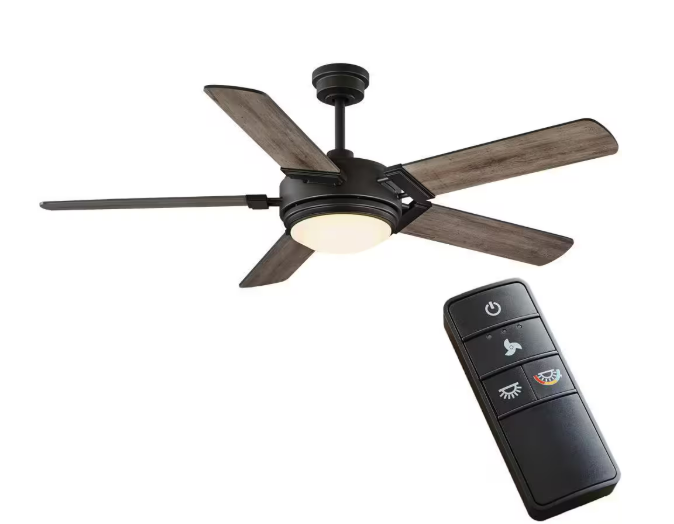 Blakeridge 60 in. White Color Changing Integrated LED Bronze Indoor/Outdoor Ceiling Fan with Light Kit and Remote