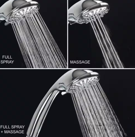 Glacier Bay- 3-Spray Wall Mount Handheld Shower Head 1.8 GPM in Chrome