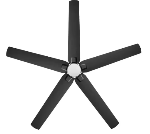 Vinwood 56 in. Indoor White Color Changing LED Matte Black Ceiling Fan with Remote Control Powered by Hubspace