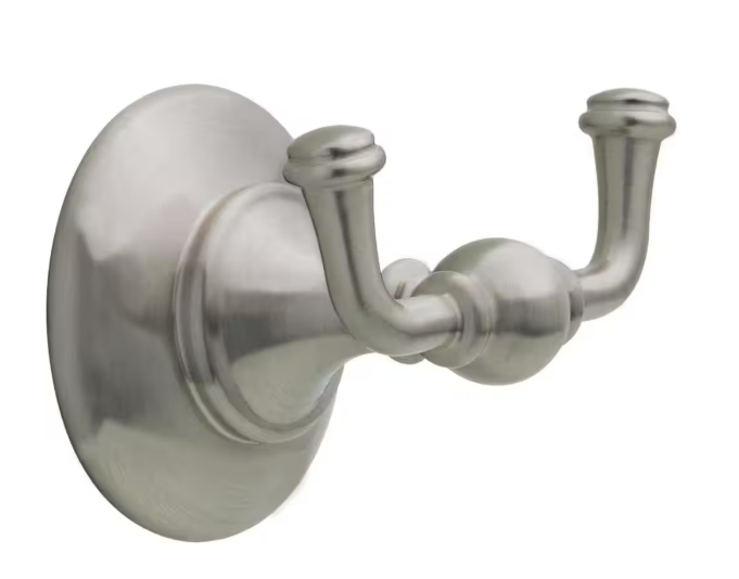 Delta- Greenwich II Double Towel Hook Bath Hardware Accessory in Brushed Nickel