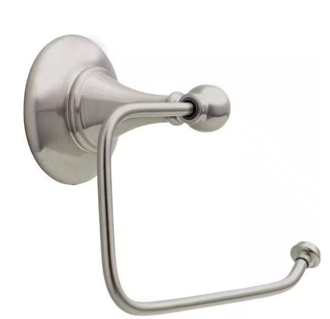 Delta- Greenwich II Wall Mount Open Square Toilet Paper Holder Bath Hardware Accessory in Brushed Nickel