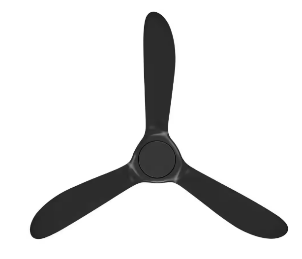 Tager 52 in. Smart Indoor/Outdoor Matte Black with Matte Black Blades Ceiling Fan with Remote Powered by Hubspace