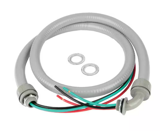 1/2 in. x 4 ft. 10/3 Non-Metallic Flexible PVC Conduit A/C Whip Cable