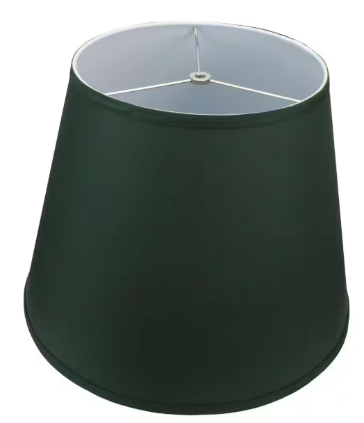 11 in. Top Diameter x 17 in. Bottom Diameter x 13 in. Slant Linen Hunter Green Empire Lamp Shade