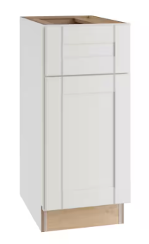 Richmond Verona White Plywood Shaker Ready to Assemble Base Kitchen Cabinet Soft Close 12 in W x 24 in D x 34.5 in H