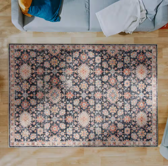 Atoll Lane 4 ft. x 6 ft. Multi Machine Washable Indoor Area Rug