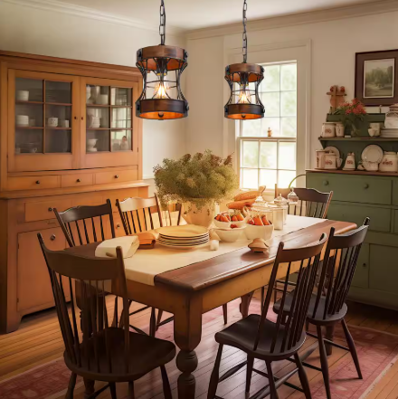 ANTOINE Black 1-Light Modern Farmhouse Kitchen Island Pendant Lighting Wood Pendant Light with Wood Shade HD-123-002