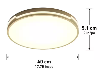 Artika - Delray 15 in. 1-Light Modern Gold Integrated LED 5 CCT Flush Mount Ceiling Light Fixture for Kitchen or Bedroom