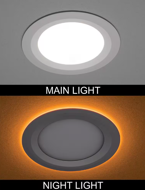 Commercial Electric- 4 in. Canless Adjustable CCT Integrated LED Recessed Light Trim with Night Light 650 Lumens New Construction Remodel