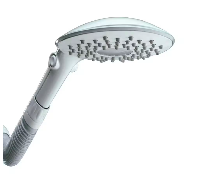 Waterpik 2-Spray 7.8 in. Single Wall Mount Fixed Rain Shower Head in White CF-201E