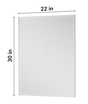 KeonJinn 22 in. W x 30 in. H Rectangular Beveled Frameless Wall Mount Bathroom Vanity Mirror Decorative Wall Accent Mirror HD-WKJ-FJ5676