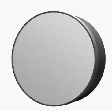 KeonJinn 26 in. W x 26 in. H Round Black Metal Framed Recessed/Surface Mount Medicine Cabinet with Mirror HD-JSKJG-R66bk