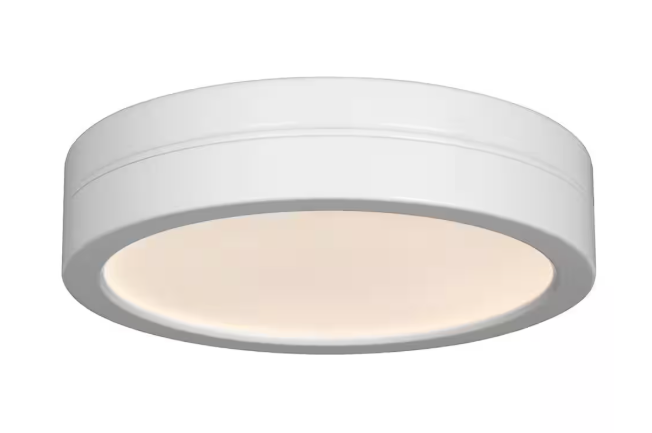 Hampton Bay Titan Matte White Color Changing Integrated LED Ceiling Fan Light Kit 52492