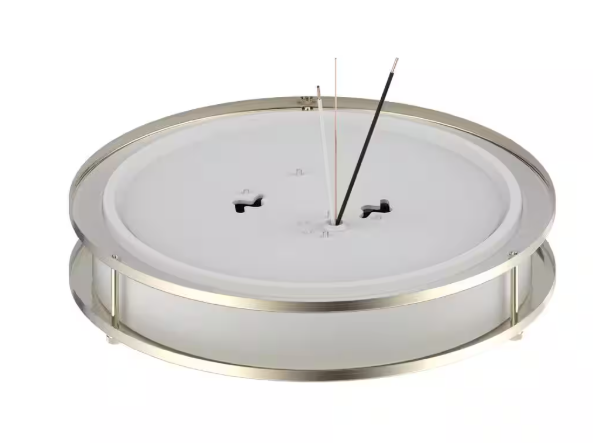 DYMOND 10 in. Modern Double Ring Selectable LED Flush Mount Ceiling Light Fixture Brushed Nickel For Kitchen Bedroom Laundry DR10BNSCD1