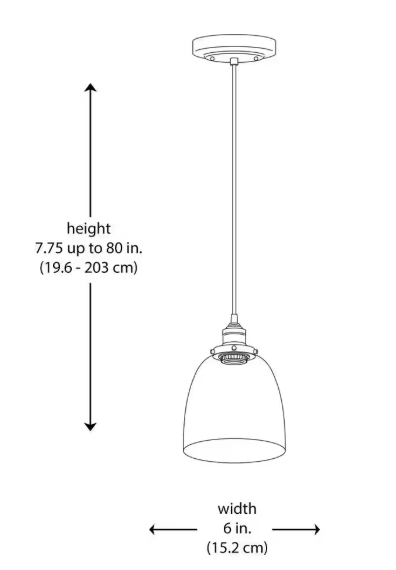 Monteaux Lighting 1-Light Oil Rubbed Bronze Mini Pendant Light Fixture with Clear Glass Shade C1085001A