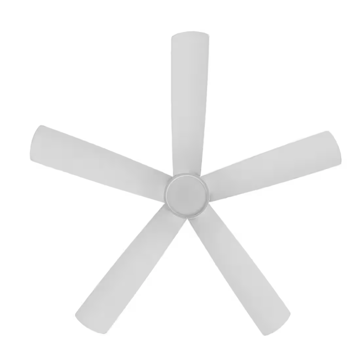 Home Decorators Collection Britton 52 in. Integrated LED Indoor Matte White Ceiling Fan with Light Kit and Remote Control SW19110 MWH