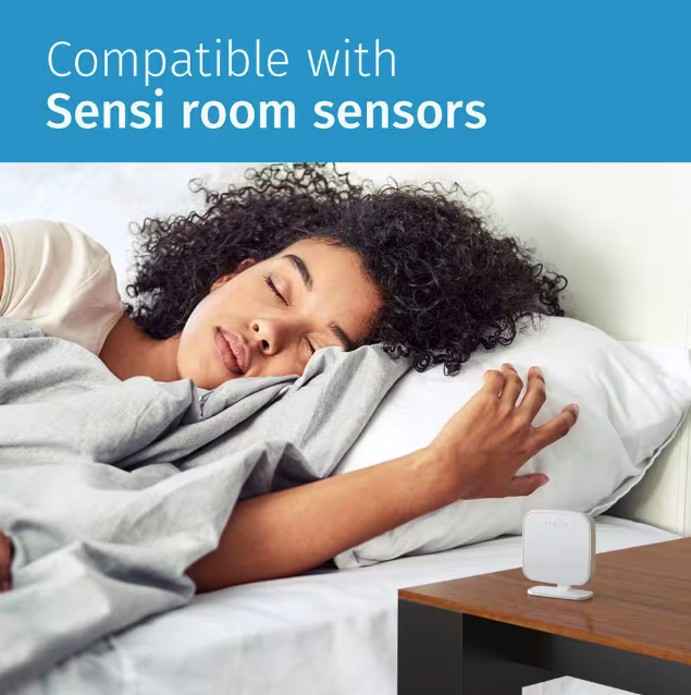 Emerson Sensi Touch 2 Wi-Fi 7-Day Programmable Thermostat, Touchscreen Color Display, Data Privacy, C-Wire Required-Black