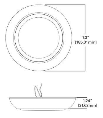 HALO CLD 7 In. White Flush Mount with Frosted Glass Shade