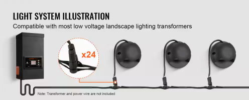 VEVOR Low Voltage Deck Lights 3000K 3W 12V-24V LED Landscape Stair Light IP66 with Connectors for Wall Step Railing(12 Pack) HWTJDNBG12JTQ9UUMV9