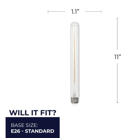 Bulbrite 40-Watt Equivalent Warm White Light T9 (E26) Medium Screw Base Dimmable Clear LED Light Bulb 861365