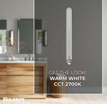 Bulbrite 40-Watt Equivalent Warm White Light T9 (E26) Medium Screw Base Dimmable Clear LED Light Bulb 861365
