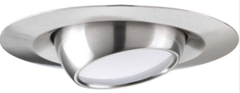 Progress Lighting Recessed 4" LED Eyeball Trim, 4 Inches, Brushed Nickel