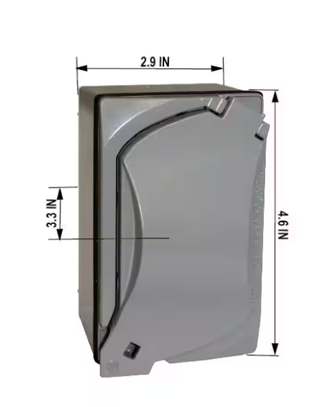 Commercial Electric- 1-Gang Metal Weatherproof GFCI Receptacle Kit, Gray