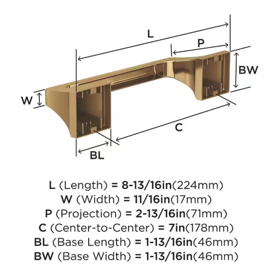 Amerock- Mulholland 8-13/16 in. (224 mm) L Traditional Pivoting Double Post Toilet Paper Holder in Champagne Bronze