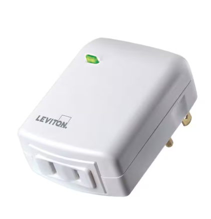 Leviton- Decora Smart 300-Watt Single Pole Plug-In Dimmer, Zigbee Certified DG3HL-1BW