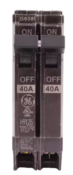 GE Q-Line 40 Amp 1 in. Double Pole Circuit Breaker (THQP240)